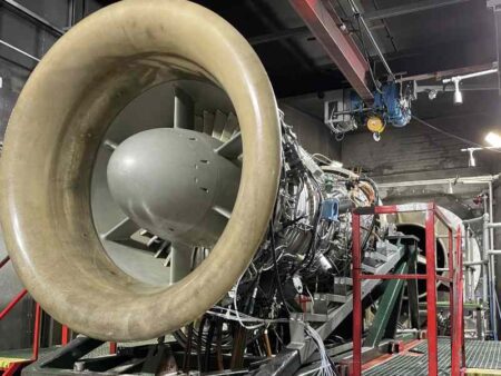 Retrofitted gas turbine runs on methanol with 80% less NOx emissions